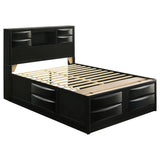 Tampa Furniture Outlet - Coaster - Briana Wood Queen Storage Bookcase Bed Black - 202701Q