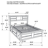 Briana Wood Queen Storage Bookcase Bed Black - Tampa Furniture Outlet