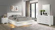 Tampa Furniture Outlet - Coaster - Jessica 4-piece Eastern King LED Bedroom Set Snow White - 202990KE-S4