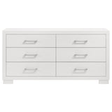 Jessica 4-piece Eastern King LED Bedroom Set Snow White - Tampa Furniture Outlet