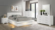 Tampa Furniture Outlet - Coaster - Jessica 5-piece Eastern King LED Bedroom Set Snow White - 202990KE-S5