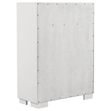 Jessica 5-piece Eastern King LED Bedroom Set Snow White - Tampa Furniture Outlet