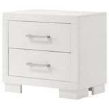 Jessica 2-drawer Nightstand Snow White - Tampa Furniture Outlet