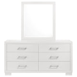 Jessica 6-drawer Dresser with Mirror Snow White - Tampa Furniture Outlet