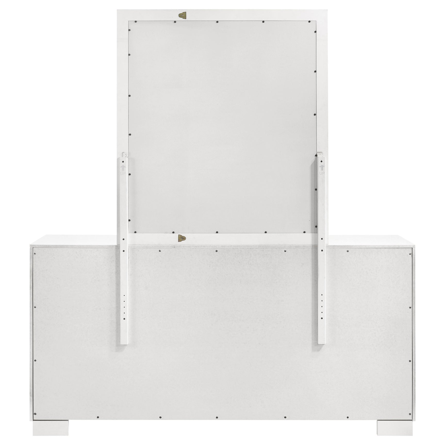 Jessica 6-drawer Dresser with Mirror Snow White - Tampa Furniture Outlet
