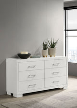 Jessica 6-drawer Dresser Snow White - Tampa Furniture Outlet