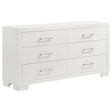 Tampa Furniture Outlet - Coaster - Jessica 6-drawer Dresser Snow White - 202993