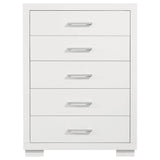 Jessica 5-drawer Bedroom Chest Snow White - Tampa Furniture Outlet