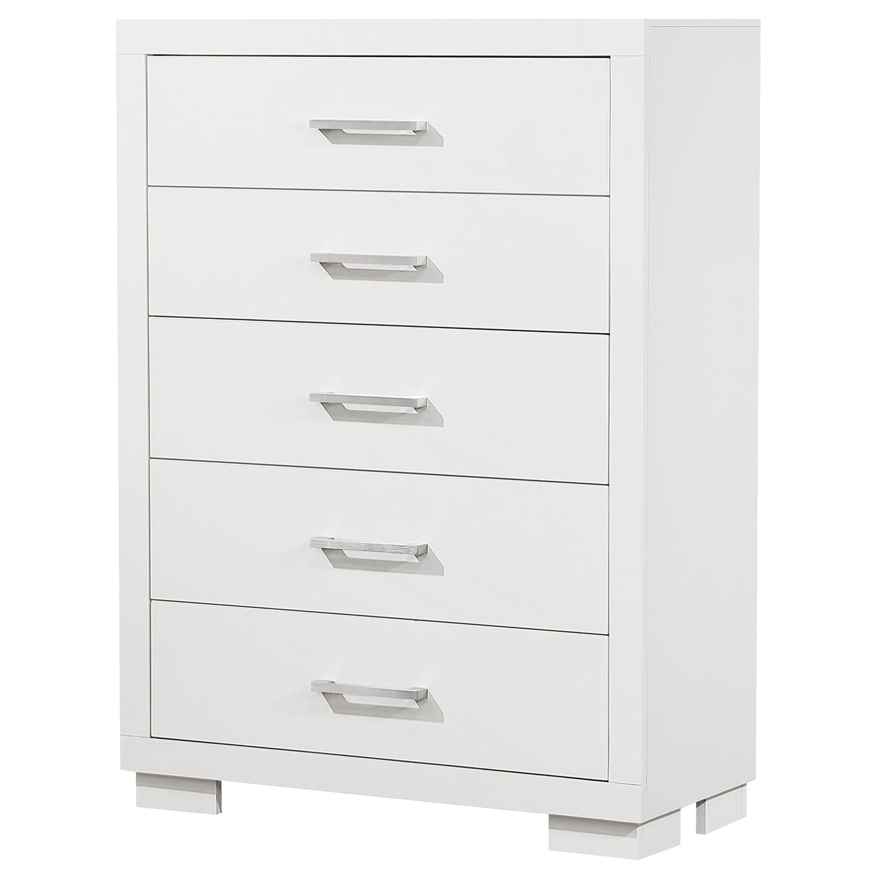 Jessica 5-drawer Bedroom Chest Snow White - Tampa Furniture Outlet