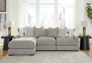 Tampa Furniture Outlet - Ashley Furniture - Aslan Court Sectional - RAF 3-Piece Sofa Sectional with Chaise / Flax - 20305S3