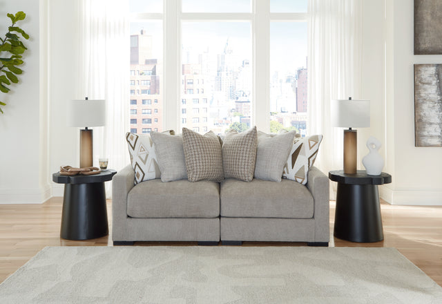 Tampa Furniture Outlet - Ashley Furniture - Aslan Court Sectional - RAF 2-Piece Loveseat Sectional / Pebble - 20305S1
