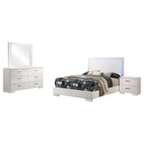 Felicity 4-piece Full Bedroom Set White High Gloss - Tampa Furniture Outlet