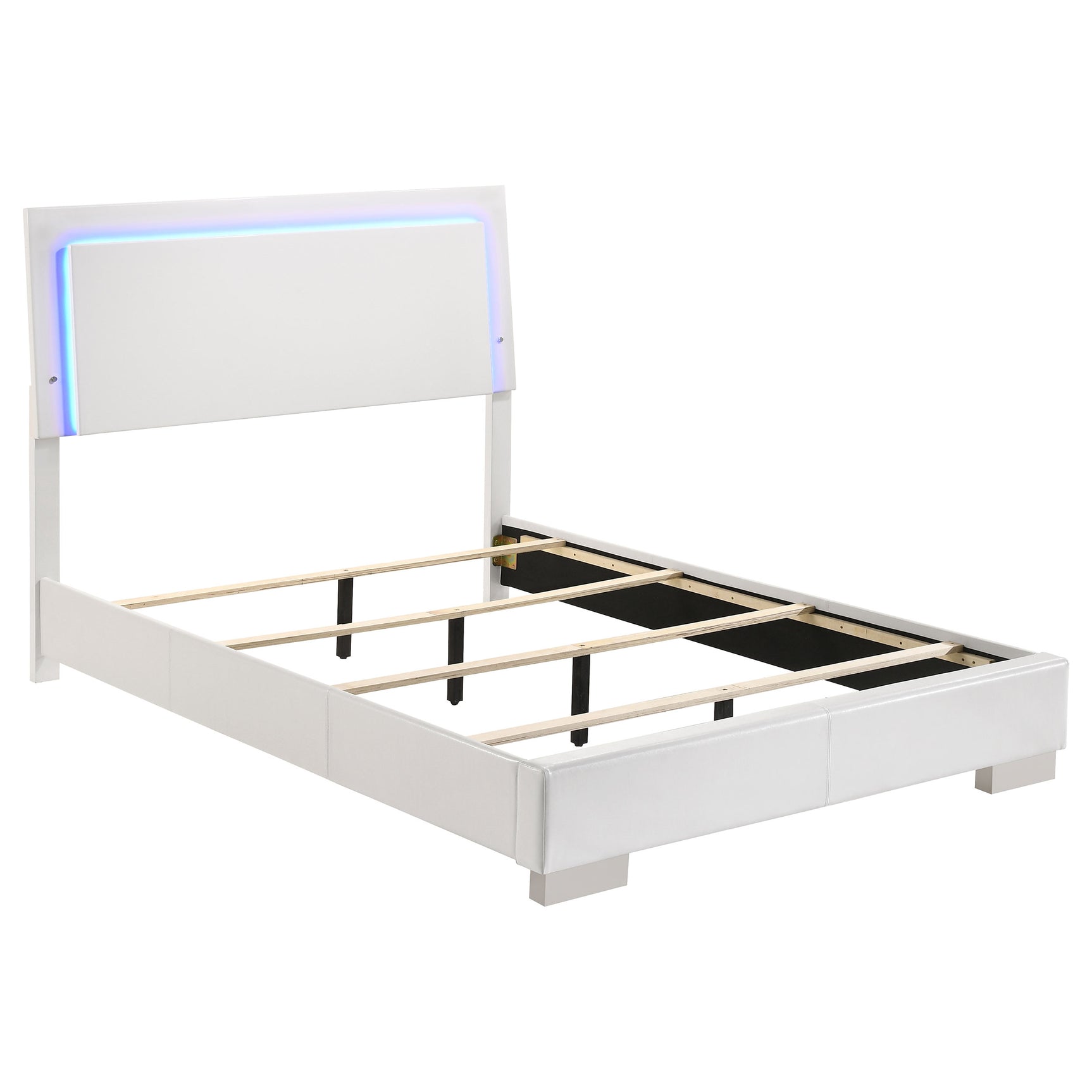 Felicity 4-piece Full Bedroom Set White High Gloss - Tampa Furniture Outlet