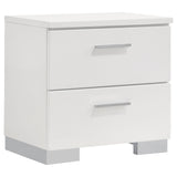 Felicity 5-piece Full Bedroom Set White High Gloss - Tampa Furniture Outlet