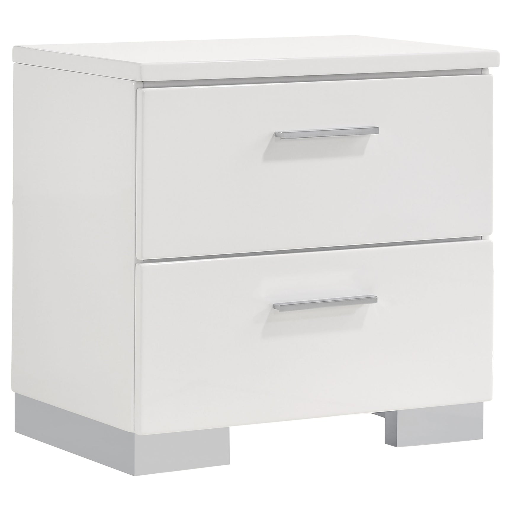 Felicity 5-piece Full Bedroom Set White High Gloss - Tampa Furniture Outlet