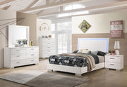 Tampa Furniture Outlet - Coaster - Felicity 5-piece Full Bedroom Set White High Gloss - 203500F-S5