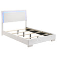Tampa Furniture Outlet - Coaster - Felicity Wood Full LED Panel Bed White High Gloss - 203500F