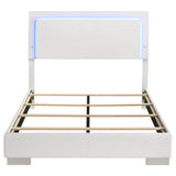 Felicity Wood Full LED Panel Bed White High Gloss - Tampa Furniture Outlet