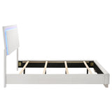 Felicity Wood Full LED Panel Bed White High Gloss - Tampa Furniture Outlet