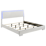Felicity 5-piece Eastern King Bedroom Set White High Gloss - Tampa Furniture Outlet