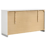 Felicity 5-piece Eastern King Bedroom Set White High Gloss - Tampa Furniture Outlet