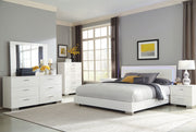 Tampa Furniture Outlet - Coaster - Felicity 6-piece Eastern King Bedroom Set White High Gloss - 203500KE-S6