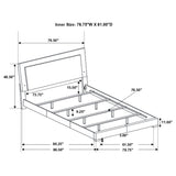 Felicity Wood Eastern King LED Panel Bed White High Gloss - Tampa Furniture Outlet