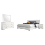 Felicity 4-piece California King Bedroom Set White Gloss - Tampa Furniture Outlet