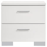 Felicity 4-piece California King Bedroom Set White Gloss - Tampa Furniture Outlet