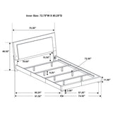 Felicity Wood California King LED Panel Bed White High Gloss - Tampa Furniture Outlet