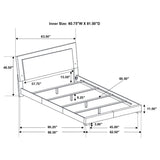 Felicity Wood Queen LED Panel Bed White High Gloss - Tampa Furniture Outlet