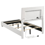Felicity 4-piece Twin Bedroom Set White High Gloss - Tampa Furniture Outlet