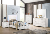 Tampa Furniture Outlet - Coaster - Felicity 5-piece Twin Bedroom Set White High Gloss - 203500T-S5