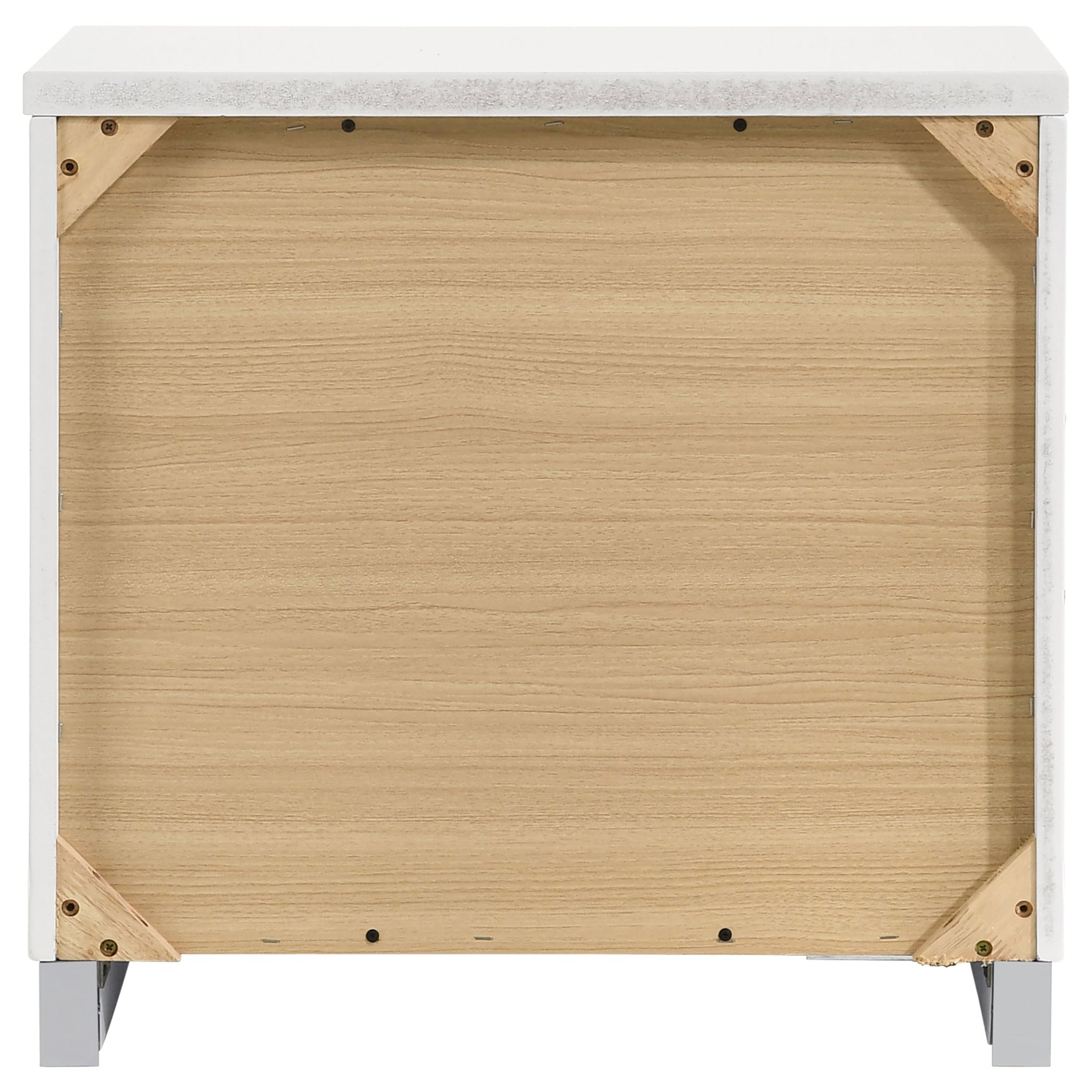 Felicity 2-drawer Nightstand White High Gloss - Tampa Furniture Outlet