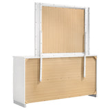 Felicity 6-drawer Wood Dresser with Mirror White High Gloss - Tampa Furniture Outlet