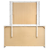 Felicity 6-drawer Wood Dresser with Mirror White High Gloss - Tampa Furniture Outlet