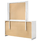 Felicity 6-drawer Wood Dresser with Mirror White High Gloss - Tampa Furniture Outlet