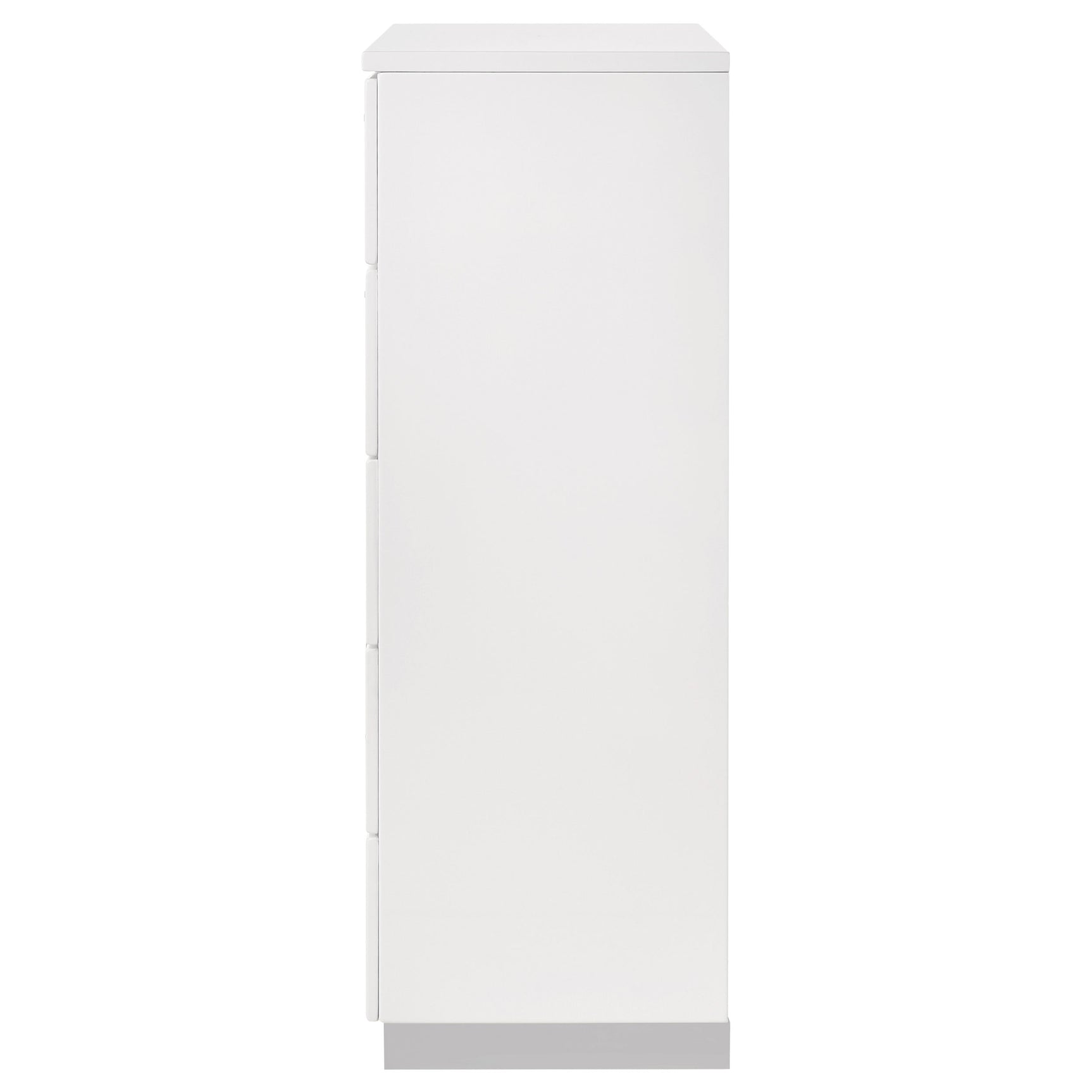 Felicity 5-drawer Bedroom Chest White High Gloss - Tampa Furniture Outlet