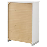 Felicity 5-drawer Bedroom Chest White High Gloss - Tampa Furniture Outlet