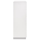 Felicity 5-drawer Bedroom Chest White High Gloss - Tampa Furniture Outlet