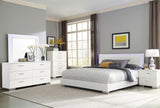 Felicity 5-drawer Bedroom Chest White High Gloss - Tampa Furniture Outlet