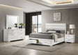 Tampa Furniture Outlet - Coaster - Felicity 4-piece Eastern King Platform Bedroom Set White - 203510KE-S4