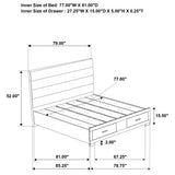 Felicity 4-piece Eastern King Platform Bedroom Set White - Tampa Furniture Outlet