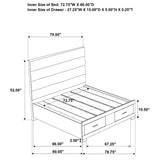 Felicity California King Storage Bed White High Gloss - Tampa Furniture Outlet