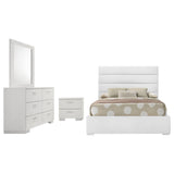 Felicity 4-piece Full Bedroom Set White High Gloss - Tampa Furniture Outlet