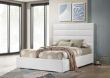 Felicity 53-inch Upholstered Full Platform Bed White - Tampa Furniture Outlet
