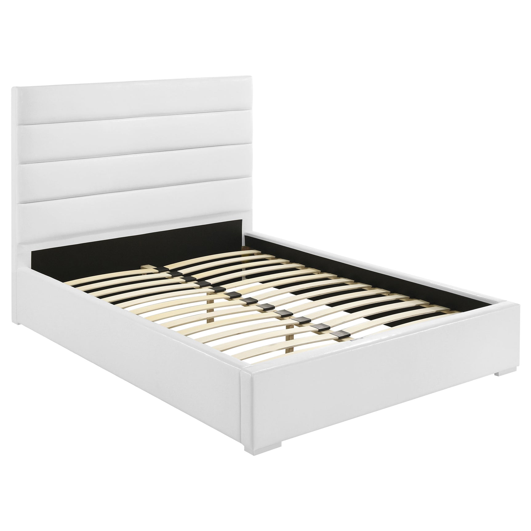 Tampa Furniture Outlet - Coaster - Felicity 53-inch Upholstered Full Platform Bed White - 203511F