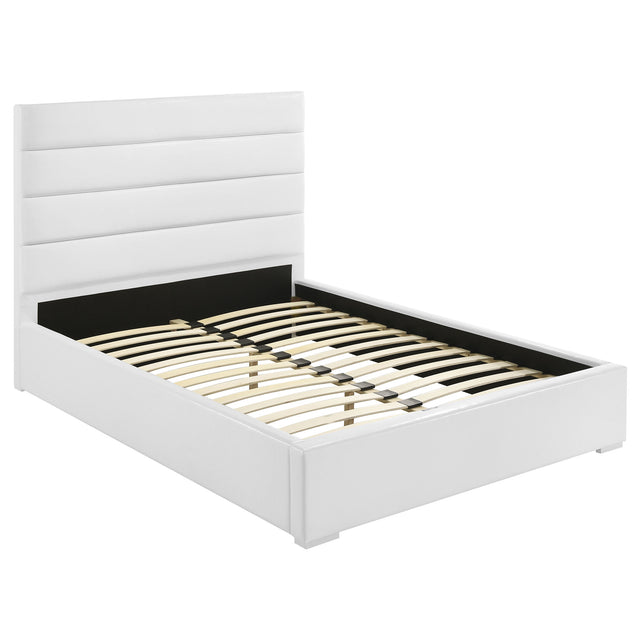 Tampa Furniture Outlet - Coaster - Felicity 53-inch Upholstered Full Platform Bed White - 203511F