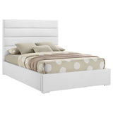 Felicity 53-inch Upholstered Full Platform Bed White - Tampa Furniture Outlet