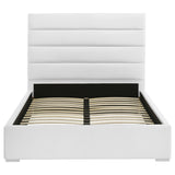 Felicity 53-inch Upholstered Full Platform Bed White - Tampa Furniture Outlet